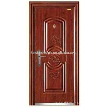 Acero inoxidable Exterior seguridad puerta KKD-574 residencial puerta de acero